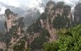 горы, скалы, природа, туман, китай, zhangjiajie national forest park, zhangjiajie national park, чжанцзяцзе