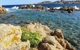 скалы, природа, море, италия, ла-маддалена