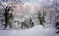 деревья, снег, природа, зима, пейзаж, дом, сугробы, снегопад, болгария
