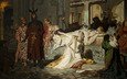 oil on canvas, 1879, чешский художник, национальная галерея в праге, emil johann lauffer, kriemhild’s accusation, emil lauffer, обвинение кримхильды