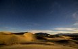 песок, пустыня, звездное небо, дюны