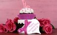 цветы, бутоны, розы, лепестки, 8 марта, кекс, международный женский день