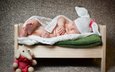 сон, игрушка, ребенок, одеяло, младенец, шапочка, слоник, кроватка