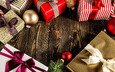 новый год, подарки, лента, рождество, бант, коробки, новогодние украшения