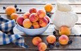фрукты, абрикос, ягоды, персики, черника, персик, нектарин, деревянная поверхность