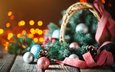 новый год, шары, праздник, рождество, елочные игрушки, новогодние украшения, еловые веточки