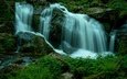 камни, водопад, поток