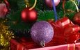 новый год, елка, шары, зима, ветки, шарики, блеск, шар, игрушки, шарик, праздник, рождество, коробка, бант