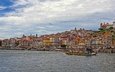 река, лодки, дома, здания, португалия, порту, река дуэро, douro river