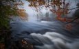 река, туман, осень, канада, онтарио