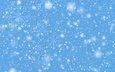 снег, зима, снежинки, голубой фон, снегопад