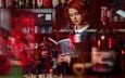 девушка, шахматы, рыжая, бутылки, книга, учебник, рыжеволосая, janusz żołnierczyk, wiktoria gajzler
