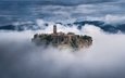облака, италия, крепость