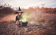 осень, девочка, ведьма, хэллоуин, зелье