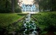 парк, ручей, замок, нидерланды