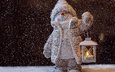 снег, новый год, зима, игрушка, снеговик, фонарь, праздник, рождество, фигурка, снегопад, новогодние игрушки