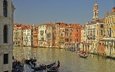венеция, канал, дома, италия