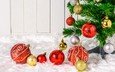 новый год, елка, шары, праздник, рождество, декор