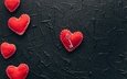 ключ, сердце, любовь, черный фон, сердечки, валентинов день