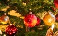свет, новый год, елка, шары, хвоя, зима, ветки, шарики, свеча, праздник, рождество, бантик