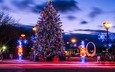 фонари, новый год, рождество, декорация, мичиган, бей-сити, bay city