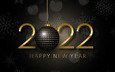 новый год, цифры, черный фон, золото, блака, сверкающее, декорация, голден, довольная, 2022