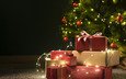огни, новый год, елка, украшения, винтаж, подарки, рождество, дерева, gift box