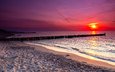 берег, волны, закат, пейзаж, море, песок, пляж, балтийское, baltic sea sunset