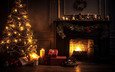 новый год, елка, шары, украшения, зима, интерьер, комната, рождество