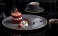 кофе • тарелка • чашки • украшение • пирожное • крем • десерт • kamran aydinov