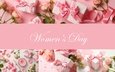 цветы • розы • свечи • подарки • happy • 8 марта • pink • flowers • spring • celebration • roses • candles • ribbon • женский день • gift box • 8 march • women's day