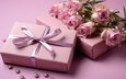 цветы • розы • букет • подарки • розовые • бантик • подарочные коробки • ии-арт • нейросеть