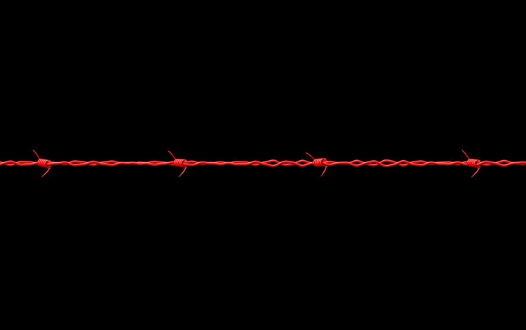черный, красный, колючая проволока, black, red, barbed wire