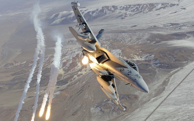 огонь, истребитель, f-18, ea-18g growler, военная авиация, ракеты, fire, fighter, military aircraft, missiles