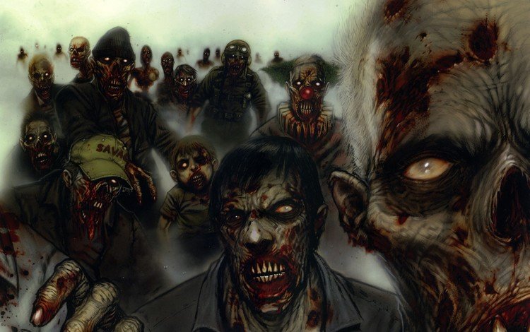 рисунок, монстры, зомби, figure, monsters, zombies
