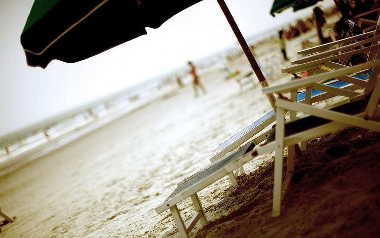 песок, пляж, лето, лежаки, зонтик, sand, beach, summer, sunbeds, umbrella
