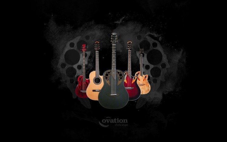 обои, гитара, музыка, черный, wallpaper, guitar, music, black