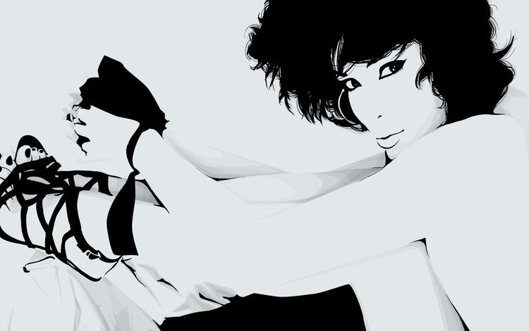 рисунок, черно белый, figure, black and white