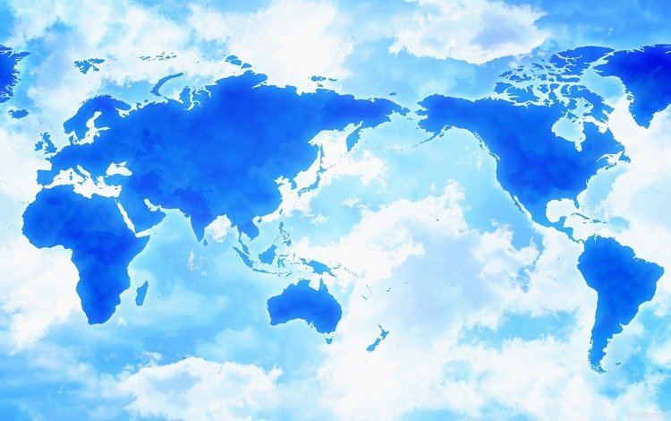 облака, америка, карта, азия, африка, clouds, america, map, asia, africa