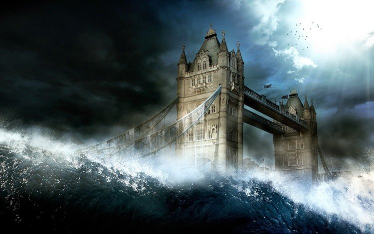 волны, города, лондон, англия, wave, city, london, england