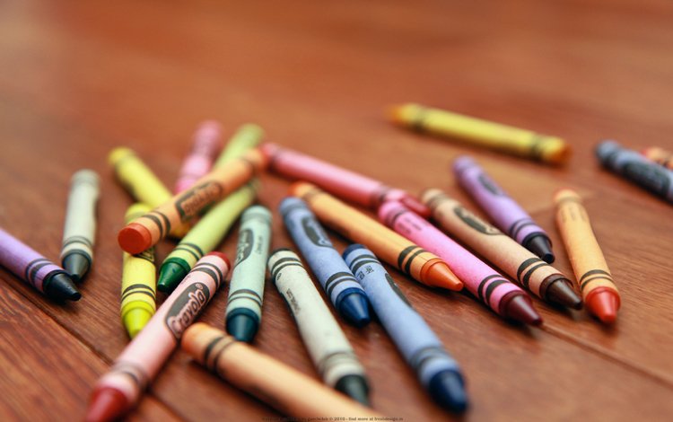 карандаши, стол, разноцветный, мелки, восковые карандаши, pencils, table, colorful, crayons