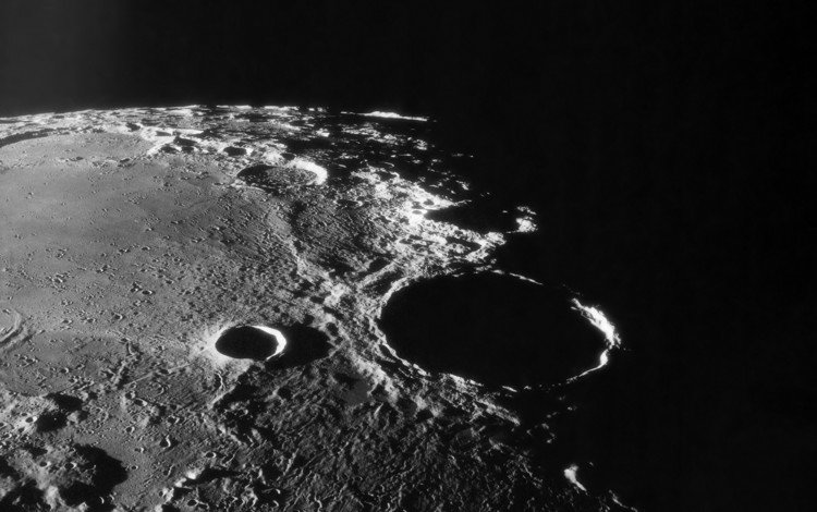 луна, тень, кратер, the moon, shadow, crater