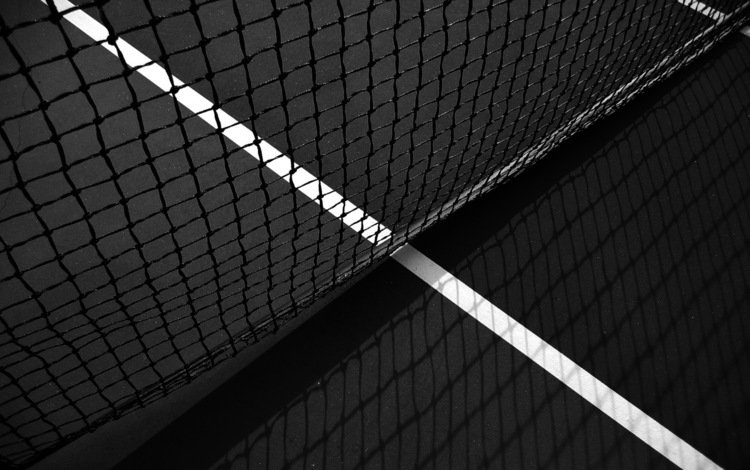 черно-белая, сетка, тенис, black and white, mesh, tennis