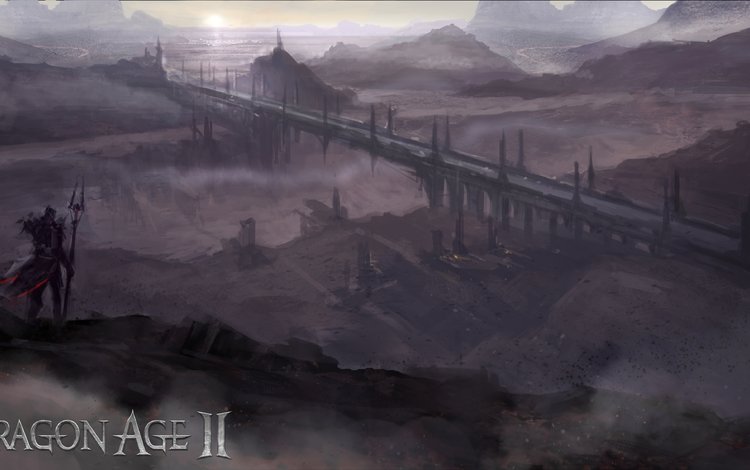 мост, земли, conceptart, драгон эйдж 2, bridge, land, dragon age 2