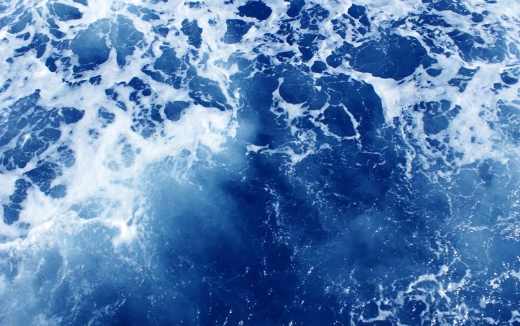 волны, море, синие, пена, wave, sea, blue, foam