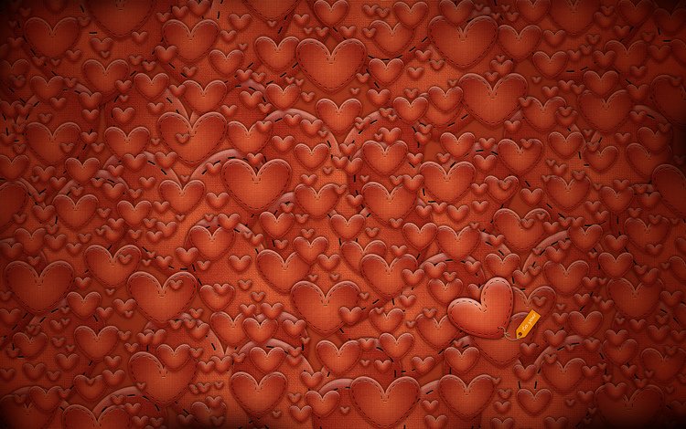 текстуры, красный, сердечки, день валентина, texture, red, hearts, valentine's day