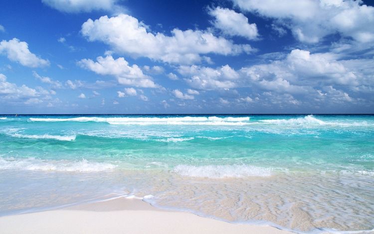 облака, вода, волны, песок, океан, отдых, clouds, water, wave, sand, the ocean, stay