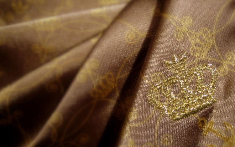 ткань, золото, корона, fabric, gold, crown