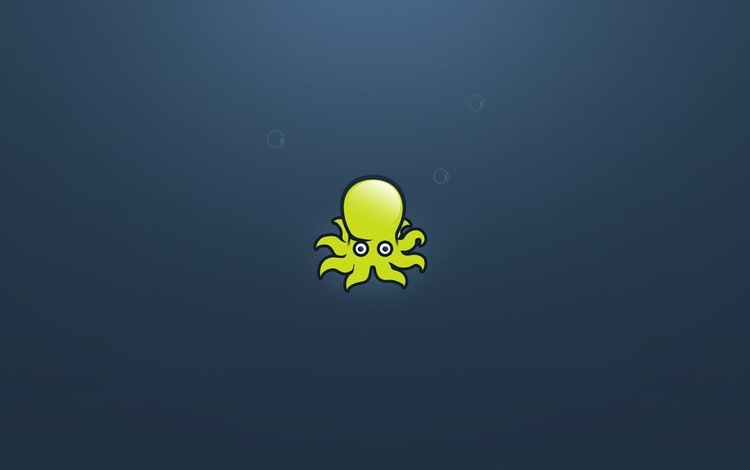 осьминог, пузырьки, octopus, bubbles