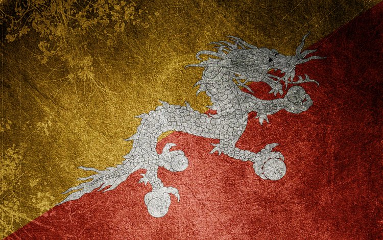 дракон, флаг, бутан, dragon, flag, bhutan